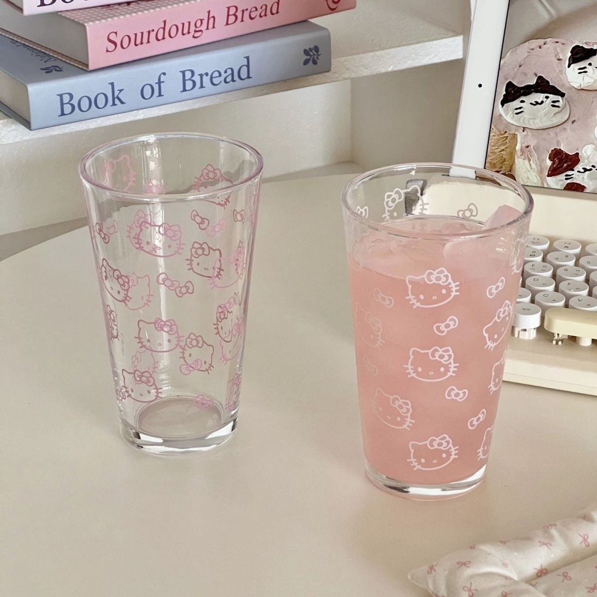 Hello kitty glass