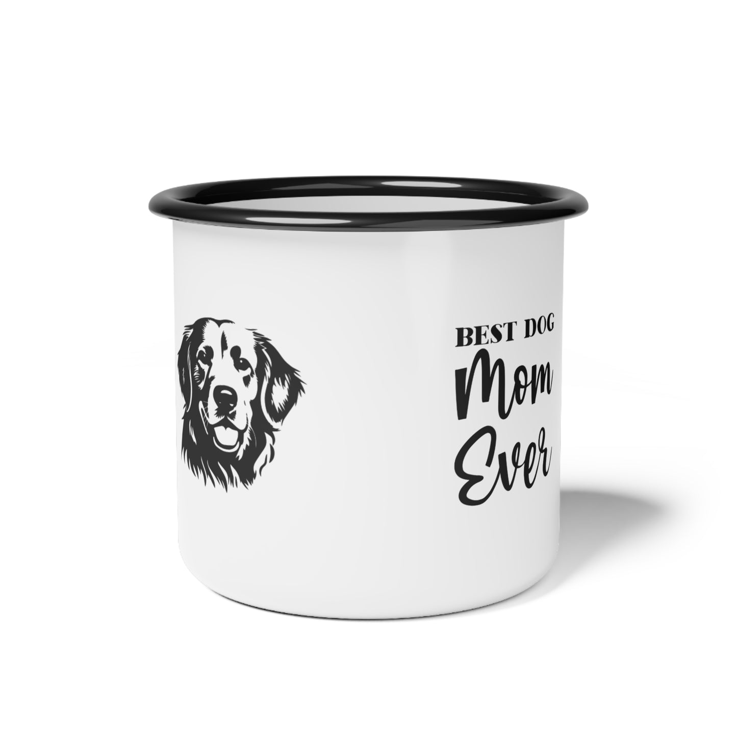 Best Dog Mom Ever Enamel Camp Cup - Perfect Gift for Dog Lovers