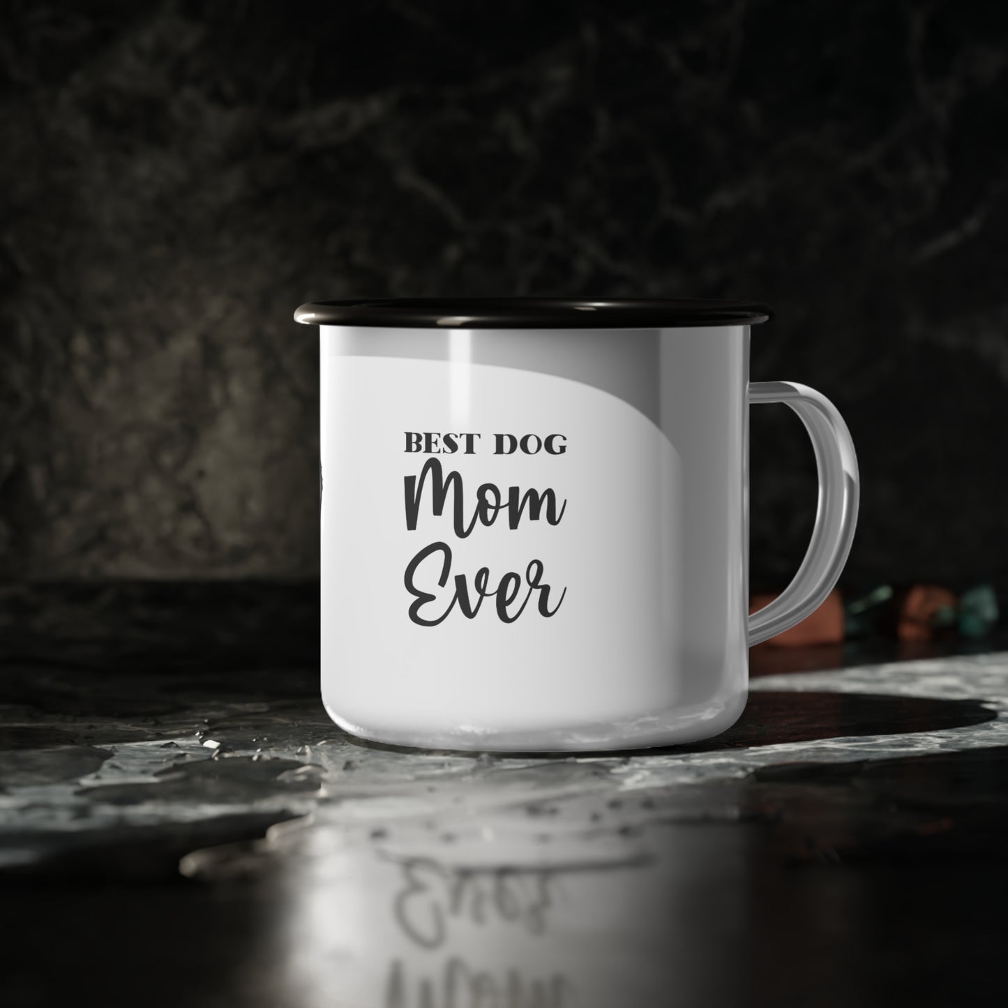 Best Dog Mom Ever Enamel Camp Cup - Perfect Gift for Dog Lovers