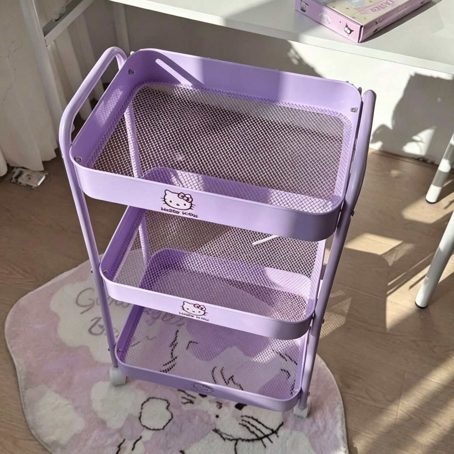 Hello kitty storage trolley