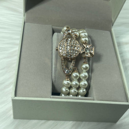 Viviene west wood watch and bracelet