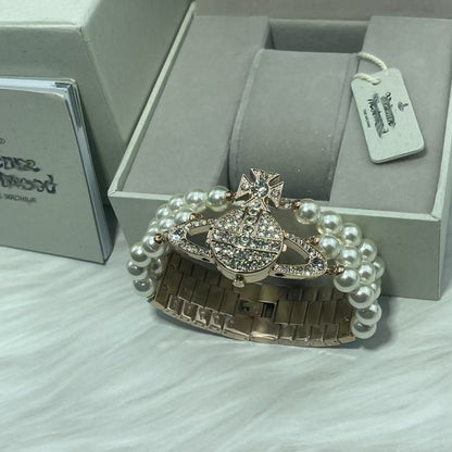 Viviene west wood watch and bracelet