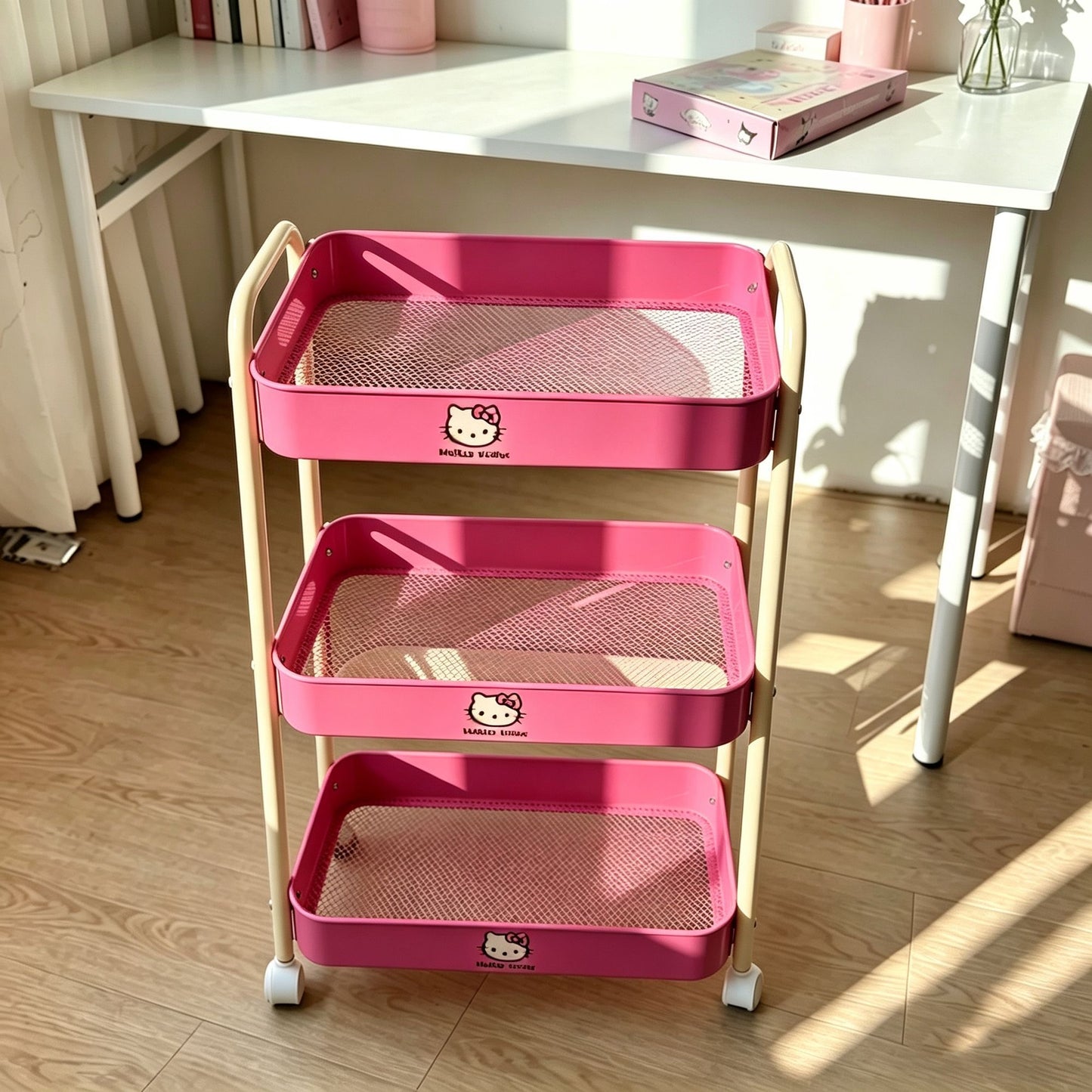 Hello kitty storage trolley