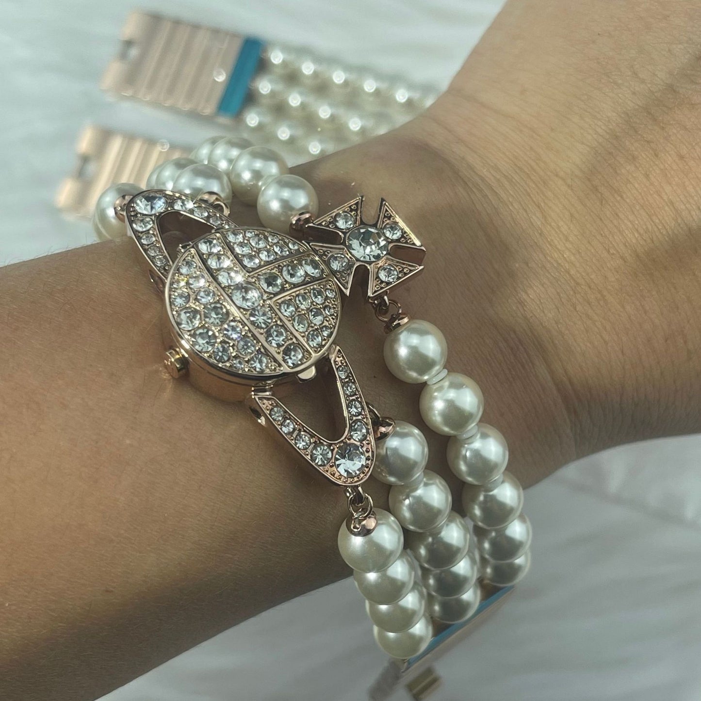 Viviene west wood watch and bracelet