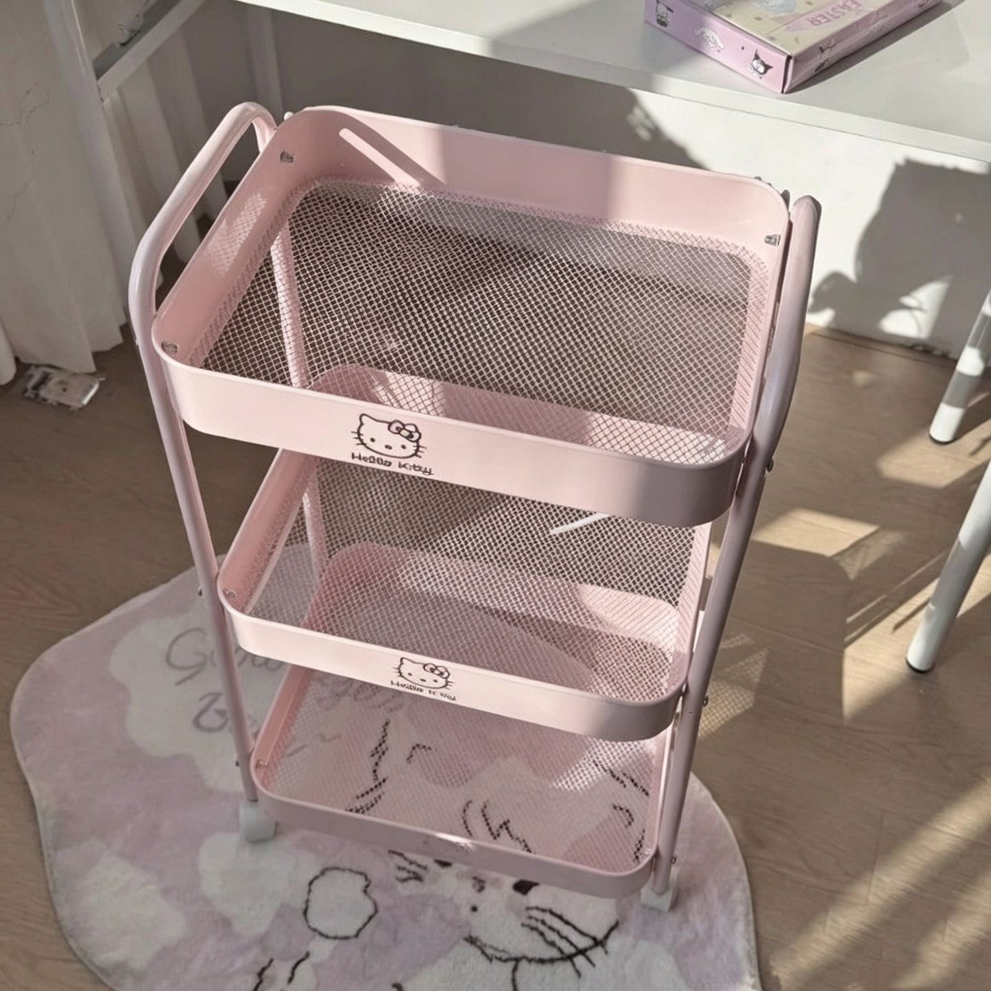 Hello kitty storage trolley