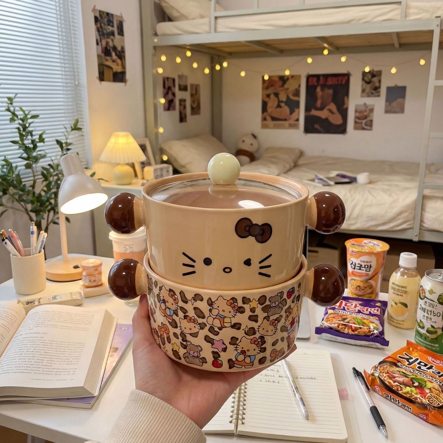 Hello kitty ramen bowl