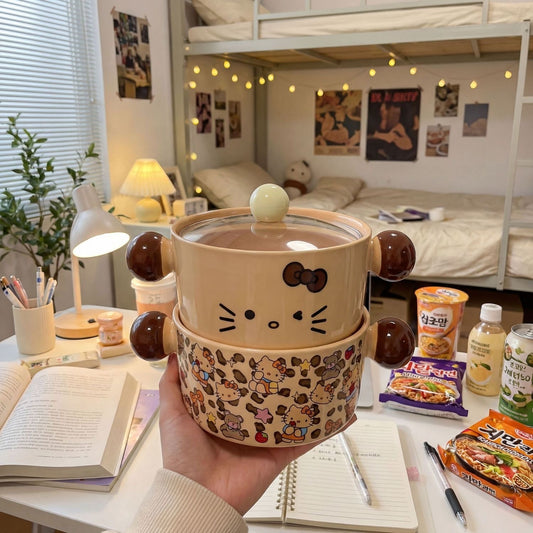 Hello kitty ramen bowl