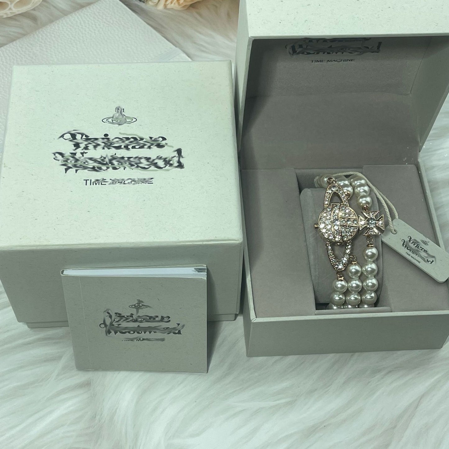 Viviene west wood watch and bracelet