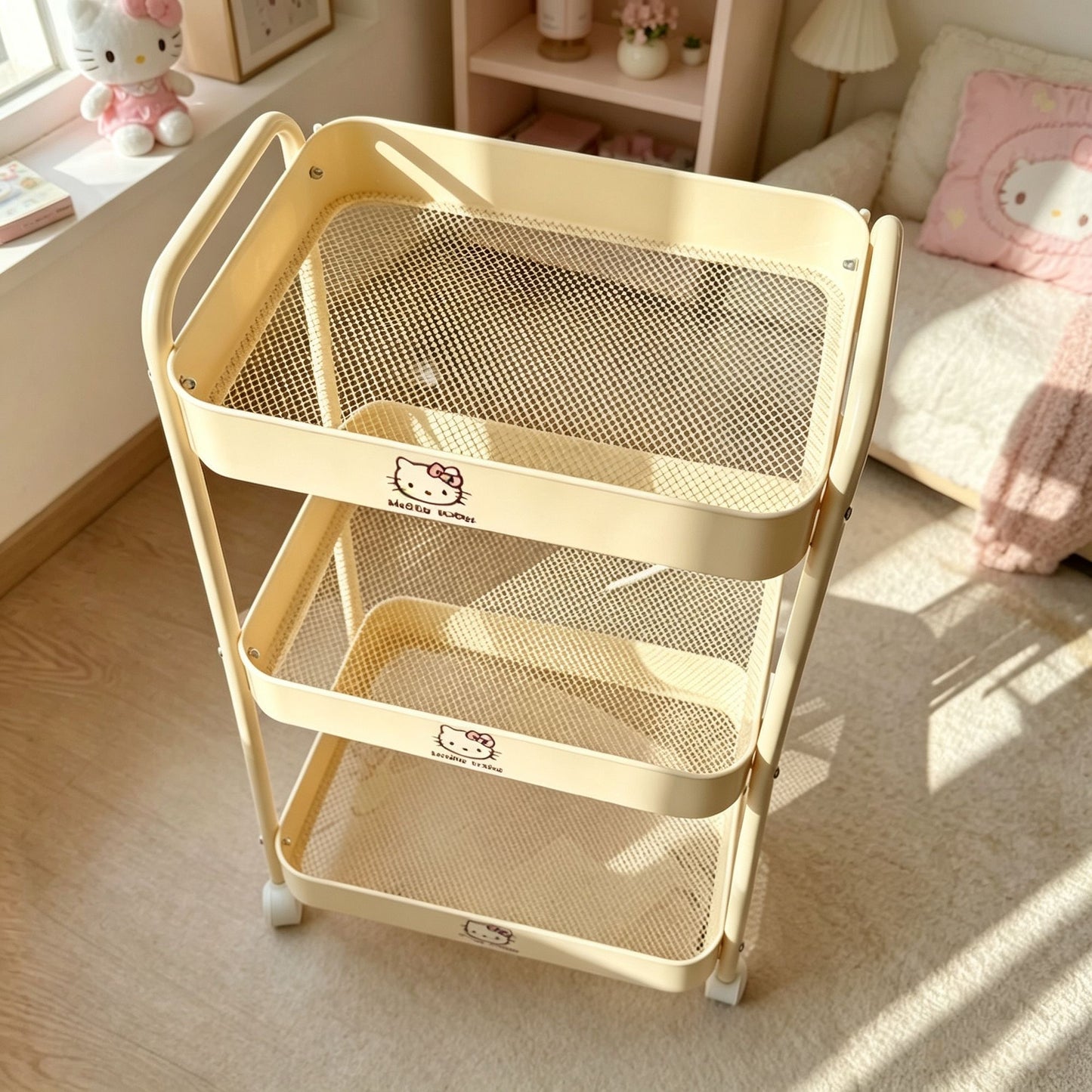 Hello kitty storage trolley